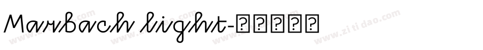 Marbach light字体转换